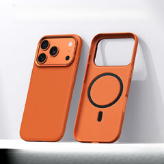 Phone Case: New Magnetic Ultra-thin Kevlar Phone Case Compatible with iPhone 17 Pro Max Fine Grid Pattern Anti-drop Lens Protection Protective Cover