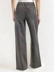【Tall】KatchMe Women's Wide Leg Jeans - Mid Rise Relaxed Fit Denim Pants, Soft Stretch Comfortable Trousers for Fall & Winter, Streetwear Casual Bottoms