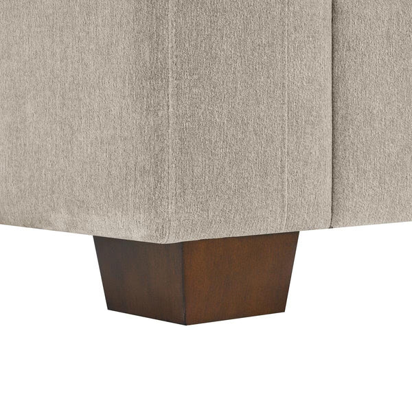 Thomasville Walsen Grey Fabric Corner Sofa with Storage Ottoman, Right Hand Facing
