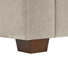 Thomasville Walsen Grey Fabric Corner Sofa with Storage Ottoman, Right Hand Facing