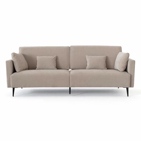 MOONAP Monroe Beige Fabric 4 Seater Sofa
