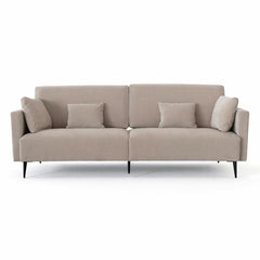 MOONAP Monroe Beige Fabric 4 Seater Sofa