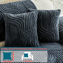 1pc Plush Non-Slip Sofa Cover, Modern Luxury, Pet-Friendly, Breathable, Fashionable Home Decor