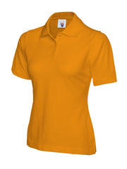 Uneek Clothing UC106 Women's Classic Short-Sleeved Poloshirt - Uniform, Casual or Office Wear | 50/50 Cotton Polyester | Plain Tee Top for Ladies, Side Vents