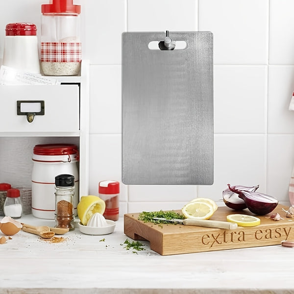Three Stainless Steel Plates, Sturdy And Easy to Maintain, Suitable for Cutting Fruits, Vegetables, Meat, And Bread, Equipped with Safe Cutting Boards, Easy to Clean Kitchen Preparation Mats, Meals, Cutting Boards, Multifunctional Kitchen Tools