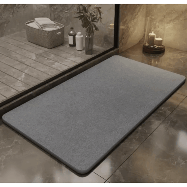 Grey,Quick Dry Diatomite Bath Mat - Clean Slate (Marble)