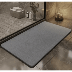 Grey,Quick Dry Diatomite Bath Mat - Clean Slate (Marble)