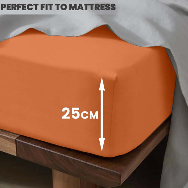 1pc Extra Deep Fitted Sheet, All seasons Bedding Ultra Soft Breathable Microfiber, Wrinkle-Free, Machine Washable, Hotel Quality All Sizes Available