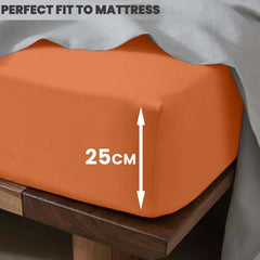 1pc Extra Deep Fitted Sheet, All seasons Bedding Ultra Soft Breathable Microfiber, Wrinkle-Free, Machine Washable, Hotel Quality All Sizes Available