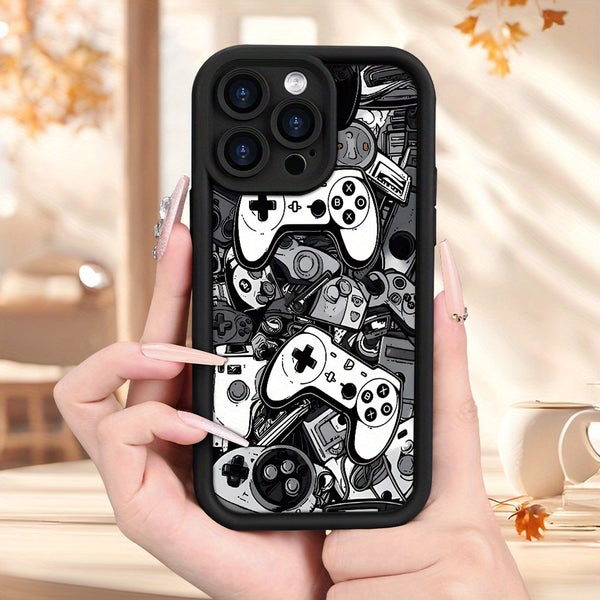 A Trendy Mobile Phone Case Featuring a Creative Game Console Design, Suitable for Both Men And Women. It Has a Matte Finish And a Comfortable Grip, Compatible with Various iPhone Models Including 16, 15, 14, 13, 12, 11, And SE. Perfect As a Gift for