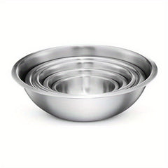 Stainless Steel Mixing Bowls Set for Kitchen, Dishwasher Safe Nesting Bowls for Cooking, Baking, Meal Prepping-6pcs set