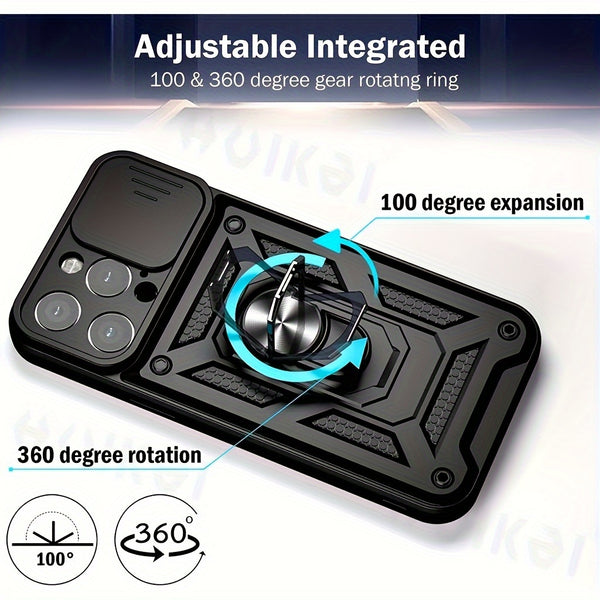 Phone case: Shock-Proof Protective Case for iPhone 15 14 13 11 12 Pro Max Plus Max XR 7 8 SE 2020 with Ring Holder