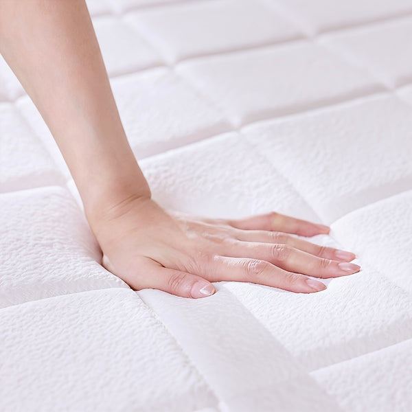 Single/Small Double/Double/King 20cm/25cm Comfortable Mattress, Rhombus White, Medium Firm Mattress 7 Layerss, No-Noise Innerspring Pocket Springs, Suitable for Bedroom, Breathable, Relaxing, Bedroom Furniture, Christmas Decorations Mattress In A Box