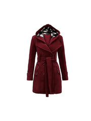 NOROZE Women’s Fleece Coat | Long Sleeve Belted Button Jacket | Warm Winter Outerwear | UK Sizes 8–26