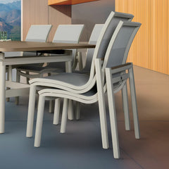 Agio Morien 9 Piece Extendable Dining Set + Cover