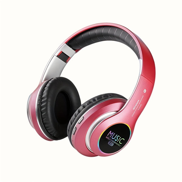 Upgraded Wireless Headphones with Deep Bass, Built-in Mic, Lightweight Foldable Design, 3.5mm Audio Jack, Stereo Sound for Travel, Work, Laptops, and Mobile Devices - iOS Gaming Headset, Ideal Christmas Gift, Headphone Hearing Experience