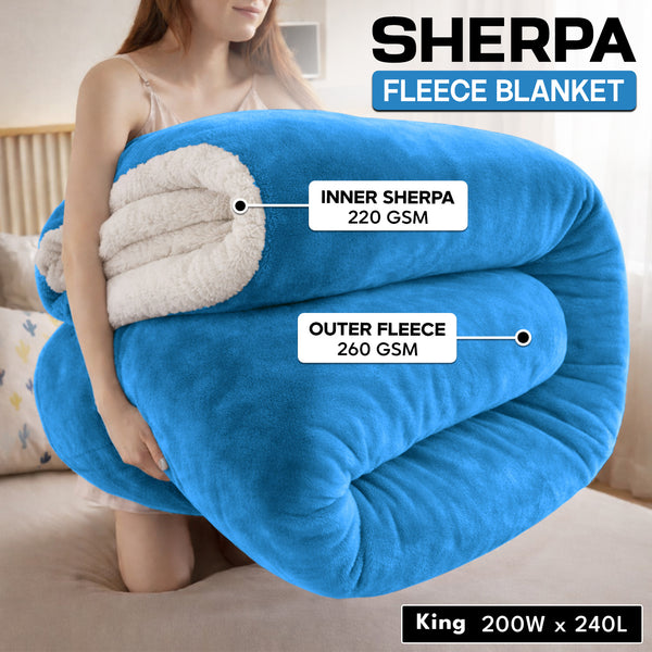1pc Luxurious Double-Sided Sherpa Throw Blanket – Soft, Warm & Cozy Contemporary Blanket, Machine Washable, Perfect for Couch, Bed, Office & Travel, Ideal Gift