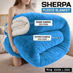 1pc Luxurious Double-Sided Sherpa Throw Blanket – Soft, Warm & Cozy Contemporary Blanket, Machine Washable, Perfect for Couch, Bed, Office & Travel, Ideal Gift