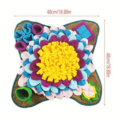 Pet Dog Snuffle Mat Sniffing Treat Foraging Puzzle Feeder Toy Nose Training Pad