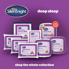 Silentnight Deep Sleep Mattress Topper Single Bed - Soft Supportive Comfortable Durable Bed Topper with Easy Fit Elasticated Straps - Hypoallergenic and Machine Washable - Single - 190X90Cm