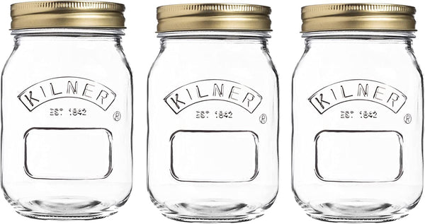 Kilner Preserve Jar 0.5L (500Ml) round Glass Screw Top Lid Preservation Storage Jar for Jams Chutneys Small Pickled Fruits