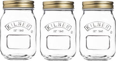 Kilner Preserve Jar 0.5L (500Ml) round Glass Screw Top Lid Preservation Storage Jar for Jams Chutneys Small Pickled Fruits