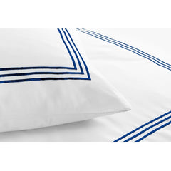 Embroided Baratta Stitch Duvet Cover Set with Matching Pillowcases - Ultra-soft Brushed Microfibre – Chic & Modern Design – Easy Care & Machine Washable