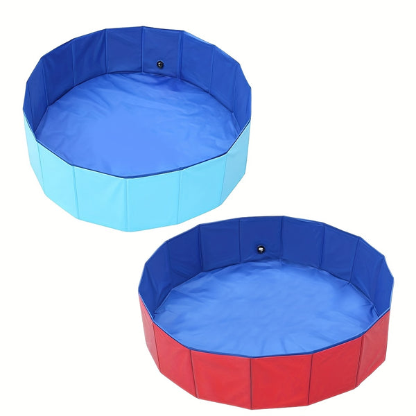 Foldable Dog Paddling Pool Pet Cat Swimming Pool Indoor/Outdoor Collapsible Summer Bathing Tub Shower Tub for Spring Outdoor Shower Play in Water