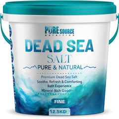 PSN Dead Sea Salt Fine in Bucket – Pure Natural Mineral-Rich Bath Salt for Relaxation, Foot Soaks, Stress Relief & Muscle Recovery – Premium Spa-Grade Salt