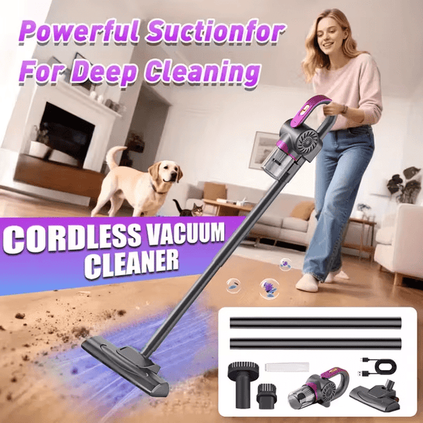 4-in-1 Handheld Vacuum Cleaner Ultra Lightweight Cordless Stick Vac - 8000 Pa Powerful Suction, High-Speed Motor, 3000mAh, Vacuuming & Mopping & Sweeping, Suitable for Home, Carpets, Pet Hair Cleaning, Easy to Operate and Store, 60dB Low Noise, Carpet Cle