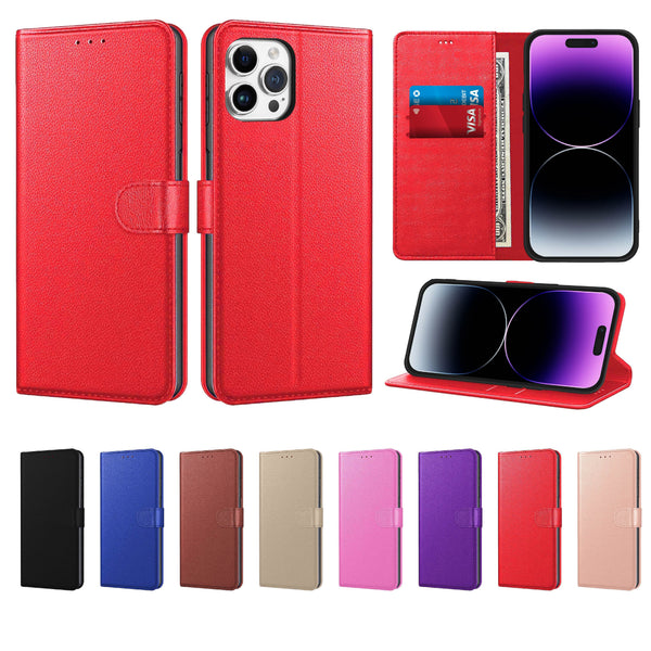 Luxury Case for iPhone 16 Pro Max Plus, 15 Pro Max Plus, 14 Pro Max Plus, 13 Pro Max mini, 12 Pro Max Mini, 11 Pro Max XS MAX XS X SE 8 Plus 7 Plus 6 6S PlusLeather Phone Case Cover, PU Faux Leather Wallet Book Folio Flip Magnetic Shockproof Case with Car