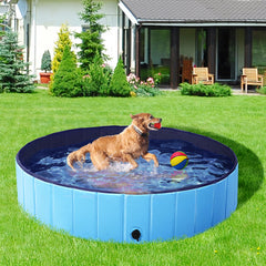Costoffs Pet Pool Foldable Dog Swimming Pool, Pet Pool Portable Bathing Swimming Tub for Garden/Beach/Yard/Home, L/XL/XXL/XXXL, Blue/Grey/Black/Ocean Blue