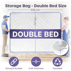 Heavy Duty Mattress Bag for Moving and Storage - Reusable Waterproof Mattress Cover for Moving, Storage and Protect Beds from Stains, Dust, and Pest Damage