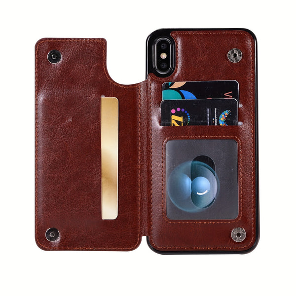 Phone Case: Compatible with iPhone 17 Promax/Pro/ Air, 16 Plus, 15, 14 Pro Max, 13, 12 and Galaxy S22/23/24/25 Plus Ultra FE.Perfect Gift. Wallet Case with Card Holder, Kickstand Card Slots Case, Double Magnetic Clasp and Durable Shockproof