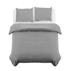 4B Classic Plain Minimal Design Duvet Cover Set – Single Double King Super King Bedding for Home and Guest Rooms