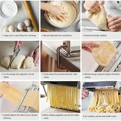 22 X 20.8 X 15.5 Cm Stainless Steel Adjustable Pasta Maker Machine Lasagne Spaghetti Ravioli Cutter