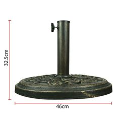 Garden Parasol Base Cast Iron Round Umbrella Stand Patio Outdoor Heavy 9.5kg New