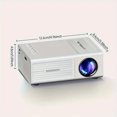 Local 1080P Portable Mini Projector | Compatible with iOS, Android, Windows & More, Compact Cube Design, Includes Remote Control, USB-Powered, Ideal for Smartphones, PS4, and USB Devices, 620 ANSI Brightness, 1920x1080 Full HD Resolution