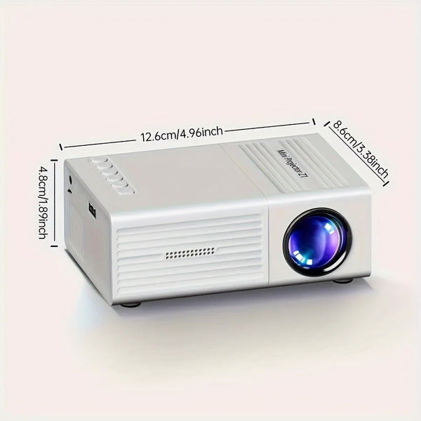 Local 1080P Portable Mini Projector | Compatible with iOS, Android, Windows & More, Compact Cube Design, Includes Remote Control, USB-Powered, Ideal for Smartphones, PS4, and USB Devices, 620 ANSI Brightness, 1920x1080 Full HD Resolution