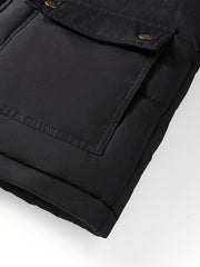 Winter Full Body Fleece Thickened Warm Coat Lamb Windproof Sleeve Jacket Men'S Multi-Pocket Jacket Men'S Outerwear