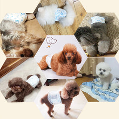 Disposable Dog Nappies Male, Male Dog Wraps, 12pcs Dog Belly Bands, Wetness Indicator, Super Absorbent, Leak-Proof, Incontinence,Stretchy Pants, 4 Size for 3 - 25kg Male Dog