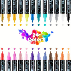 36 Colors Dual Tip Acrylic Pens Markers