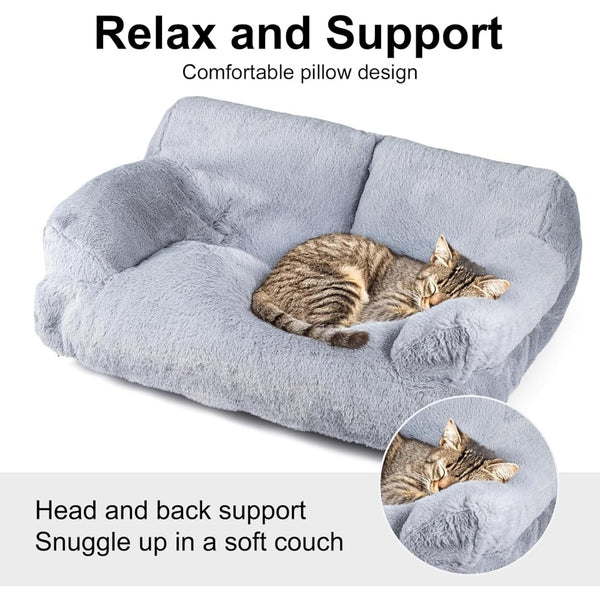 Cat Sofa 66x48x33cm Cat Couch Bed Pet Size 15-20 Stylish Cats Bed Catties Fluffy and Soft Catd Sofa Beds Small Dog Sofas Beds for Dogs and Cats for Small and Medium Dogs