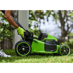 Greenworks 48V 46Cm Self-Propelled Cordless Lawn Mower + 2 X 24V (4Ah) Batteries + Dual Charger