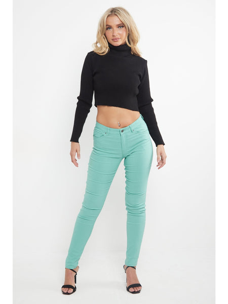 MYT Womens Chino Trousers Ladies Skinny Fit Super Stretch Office Work Casual Chinos Waist Size UK 6-18