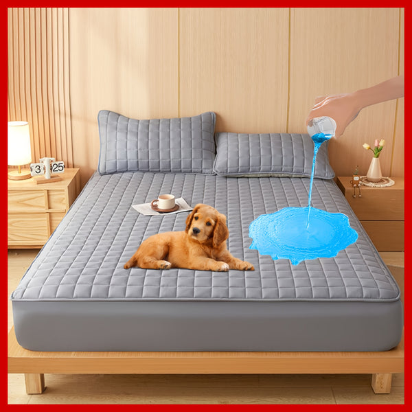 1pc Multicolor Mattress Protector, No Pillowcase And Insert Included, Soft Comfort Solid Color Fitted Sheet Bedding Cover, Minimalist Breathable Bedspread Suitable For Bedroom And Guest Room, Reusable Underpads
