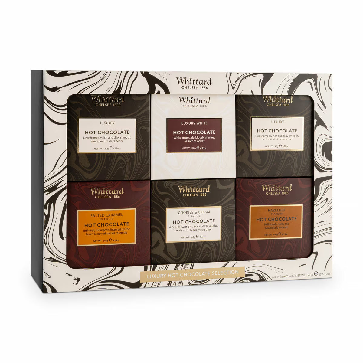 Whittard of Chelsea Hot Chocolate Lovers Gift Set, 6 X 140G