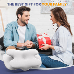 Cervical Neck Pillows for Neck and Shoulder, Odorless Memory Foam Pillow with Cooling Silk Case, Orthopedic Pillow Neck Support - Gray