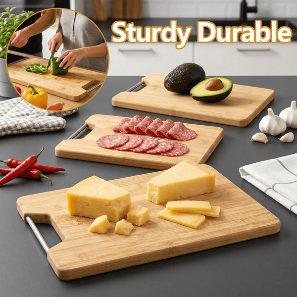 3/2/1pc Upgraded Large Chopping Board, High-quality Wooden Chopping Board, Food Safety, Durable Wood Blocks, Suitable for Meat, Cheese, Bread, Vegetables and Fruits, Ideal Kitchen Utensil, Perfect Gift for Families and Dormitories.