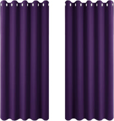 PONY DANCE Grey Blackout Thermal Insulated Curtains for Bedroom, 46 X 54 Inch Short Eyelet Curtains & Drapes, Soft Black Out 2 Panels for Window Living Room/Kitchen